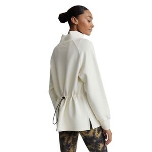 Varley Women's Arcola Sweatshirt Size S Mock Neck Athleisure Lounge Cream Preppy